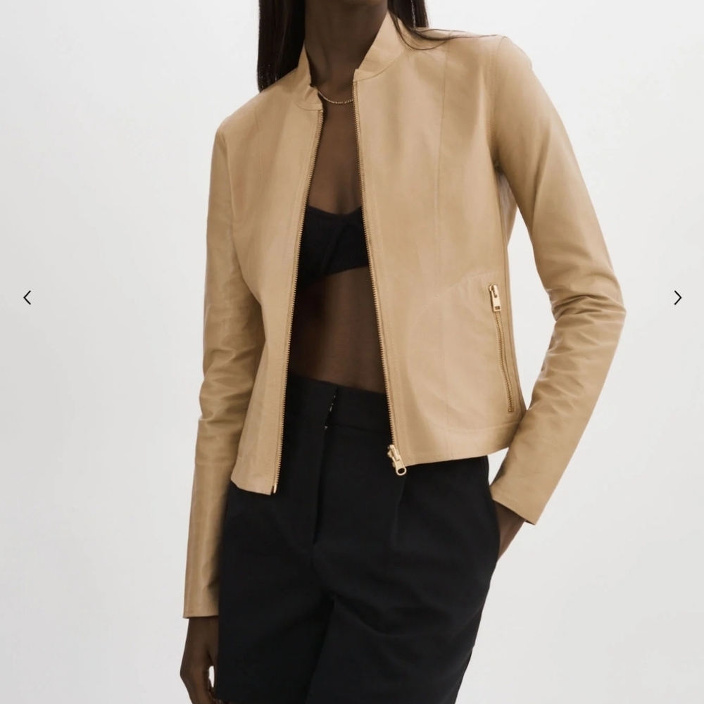 Lamarque Chapin Reversible Leather Jacket Sz XS